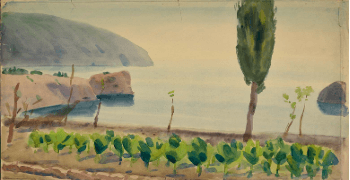 Владимир Гринберг. «Гурзуф. Кипарис», 1937