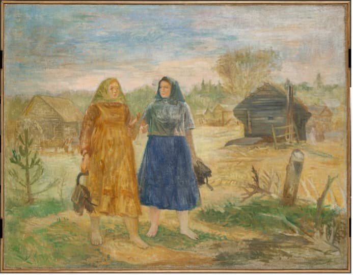Александр Щипицын. «Две идущие женщины», 1939